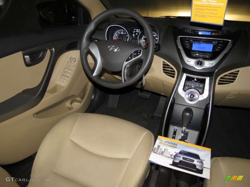 2012 Elantra GLS - Desert Bronze / Beige photo #19