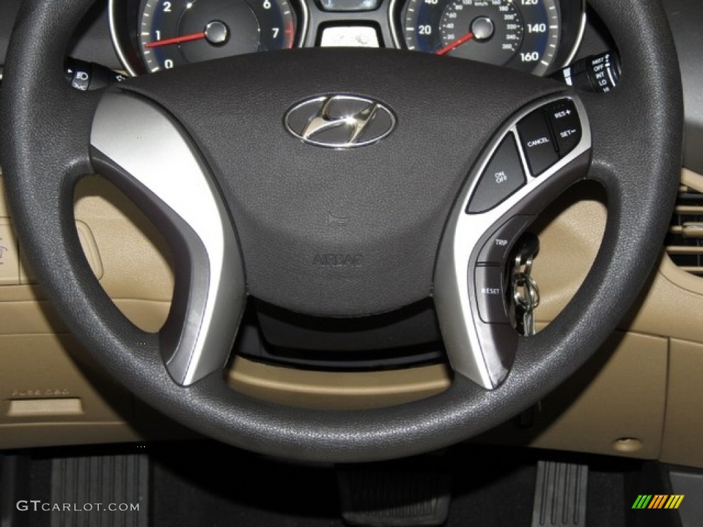2012 Elantra GLS - Desert Bronze / Beige photo #26