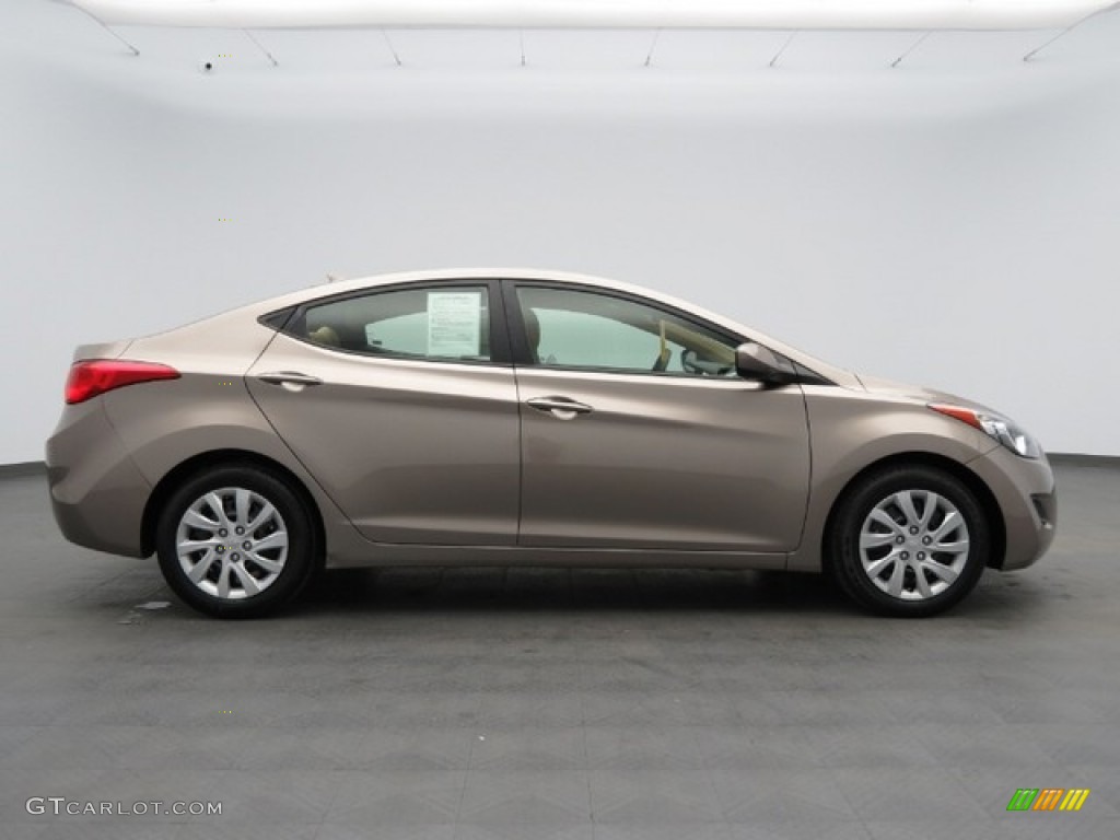 2012 Elantra GLS - Desert Bronze / Beige photo #4