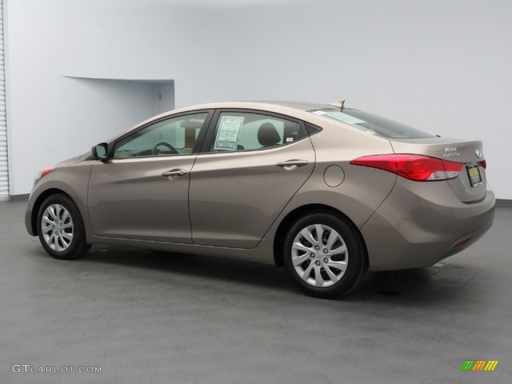 2012 Elantra GLS - Desert Bronze / Beige photo #7