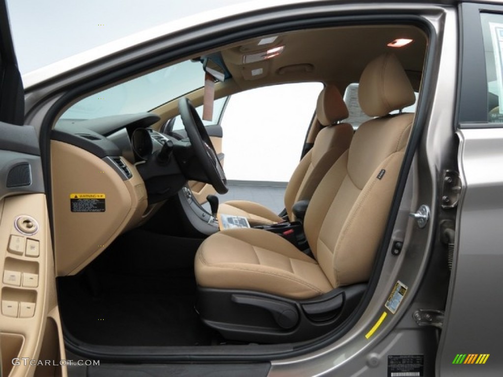 2012 Elantra GLS - Desert Bronze / Beige photo #12