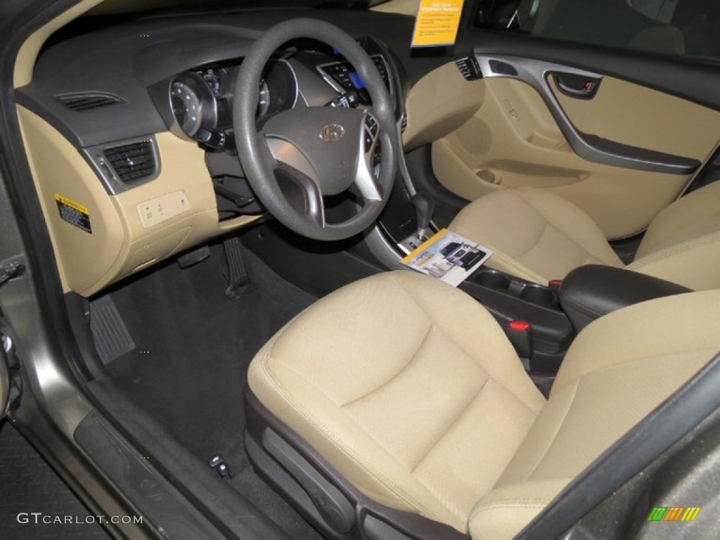 2012 Elantra GLS - Desert Bronze / Beige photo #17
