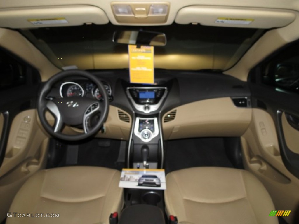 2012 Elantra GLS - Desert Bronze / Beige photo #18
