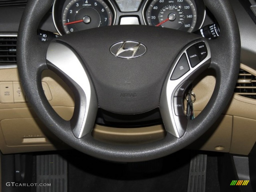 2012 Elantra GLS - Desert Bronze / Beige photo #25
