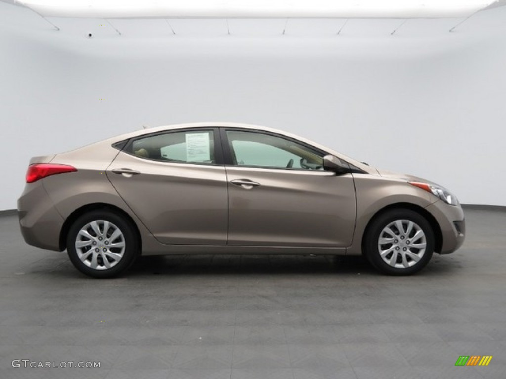 2012 Elantra GLS - Desert Bronze / Beige photo #4