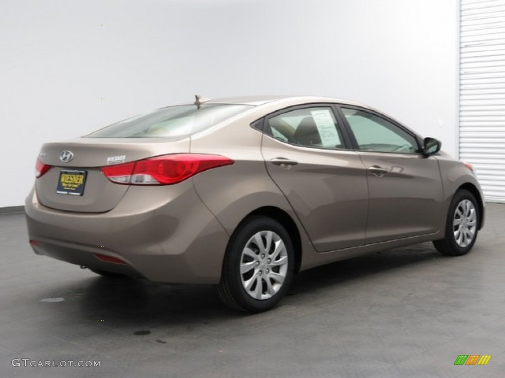 2012 Elantra GLS - Desert Bronze / Beige photo #5