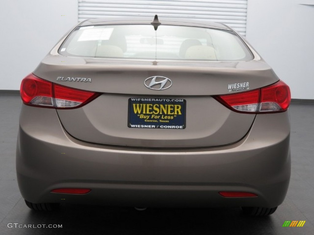 2012 Elantra GLS - Desert Bronze / Beige photo #6