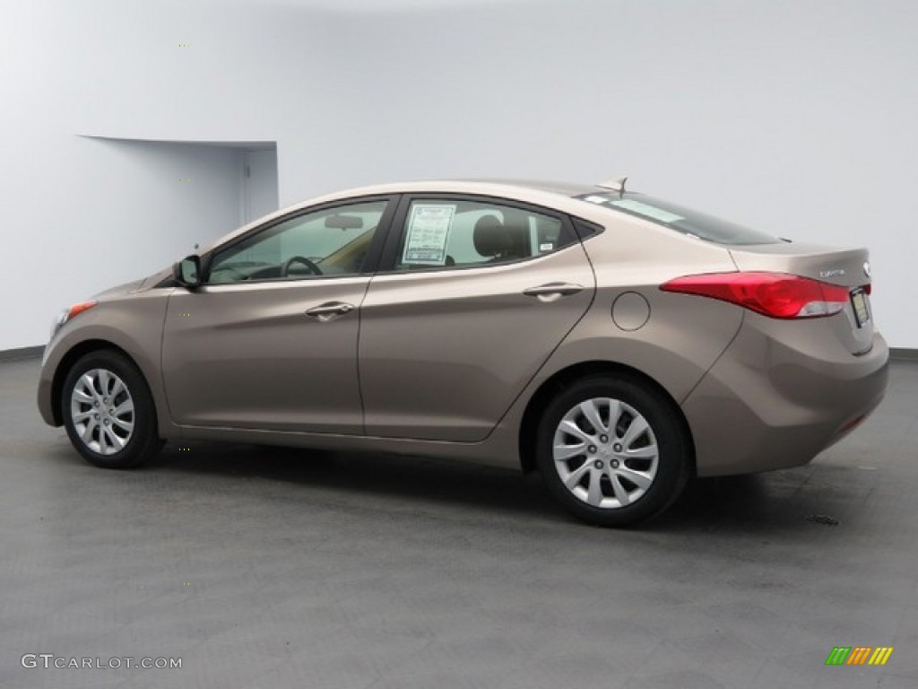 2012 Elantra GLS - Desert Bronze / Beige photo #7
