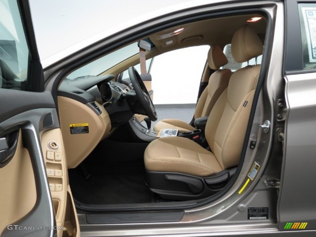 2012 Elantra GLS - Desert Bronze / Beige photo #12