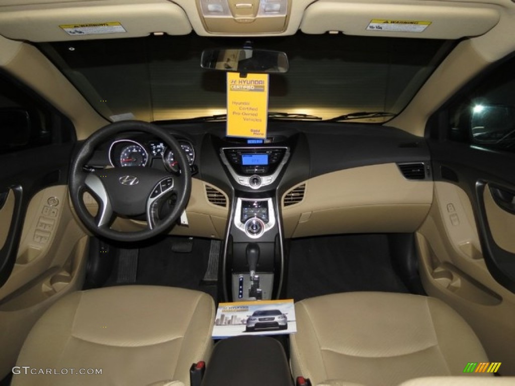 2012 Elantra GLS - Desert Bronze / Beige photo #16