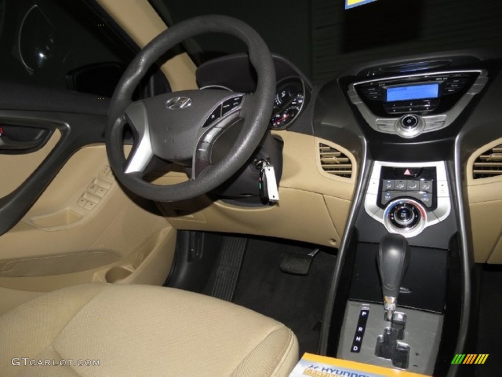 2012 Elantra GLS - Desert Bronze / Beige photo #18