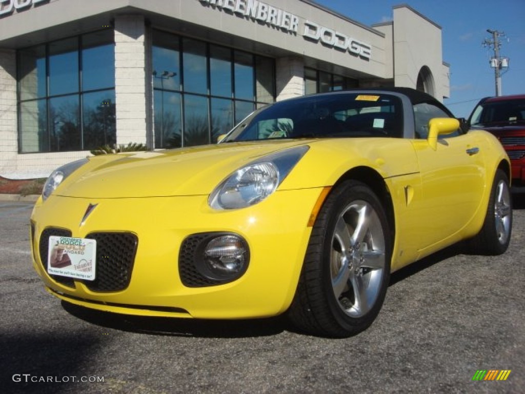 2007 Solstice GXP Roadster - Mean Yellow / Ebony photo #1