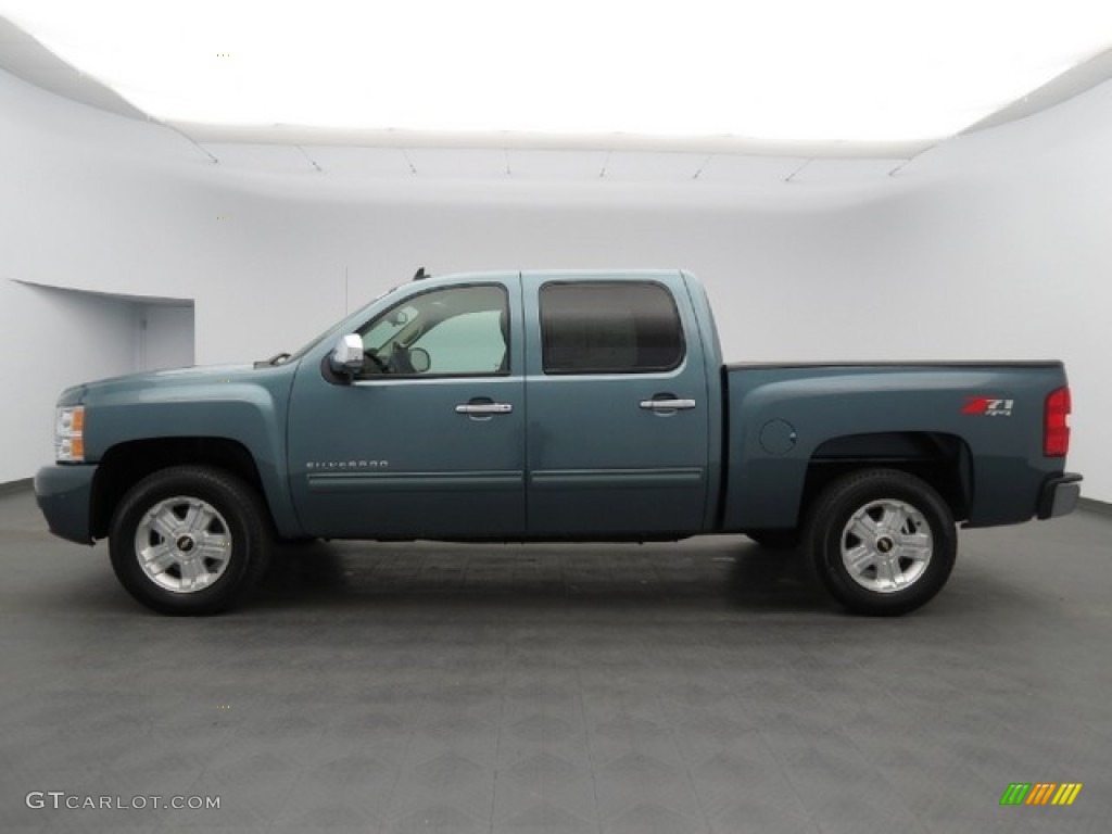 Blue Granite Metallic 2010 Chevrolet Silverado 1500 LT Crew Cab 4x4 Exterior Photo #76176686