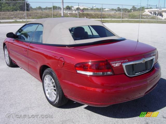 2006 Sebring Touring Convertible - Inferno Red Crystal Pearl / Taupe photo #4