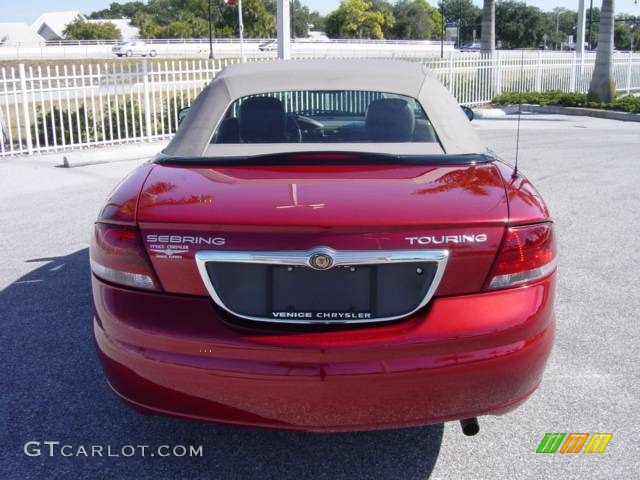 2006 Sebring Touring Convertible - Inferno Red Crystal Pearl / Taupe photo #5