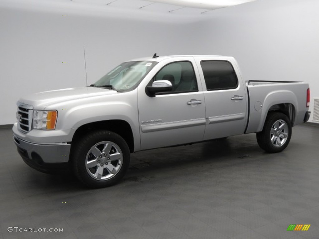 2013 Sierra 1500 SLE Crew Cab - Quicksilver Metallic / Light Titanium/Dark Titanium photo #1