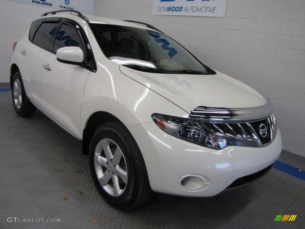 2009 Murano SL AWD - Glacier Pearl / Beige photo #1