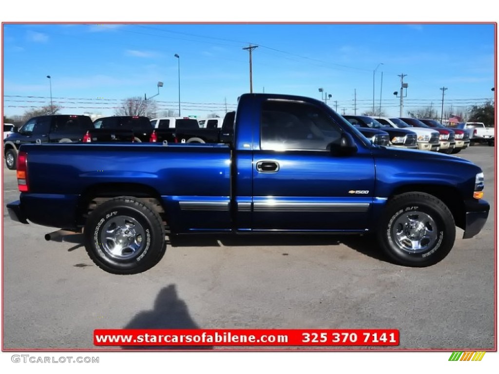 2002 Silverado 1500 Work Truck Regular Cab - Indigo Blue Metallic / Tan photo #8