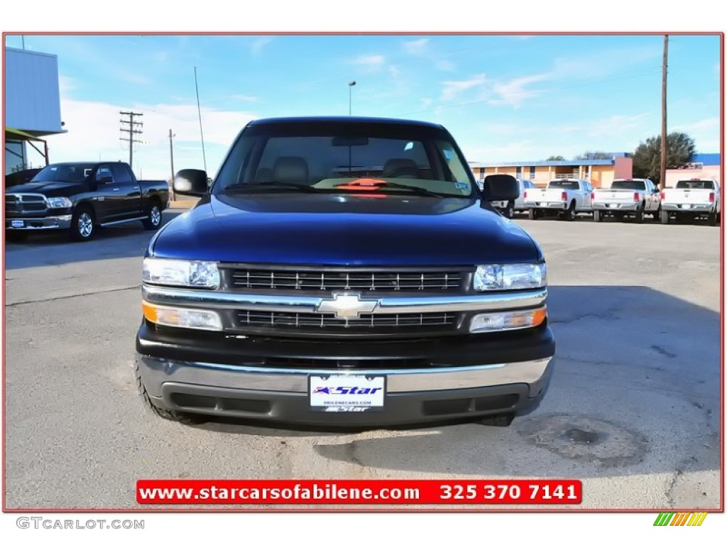 2002 Silverado 1500 Work Truck Regular Cab - Indigo Blue Metallic / Tan photo #11