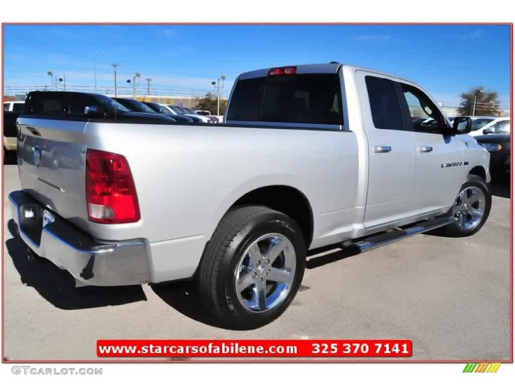 2011 Ram 1500 Lone Star Quad Cab - Bright Silver Metallic / Dark Slate Gray/Medium Graystone photo #8