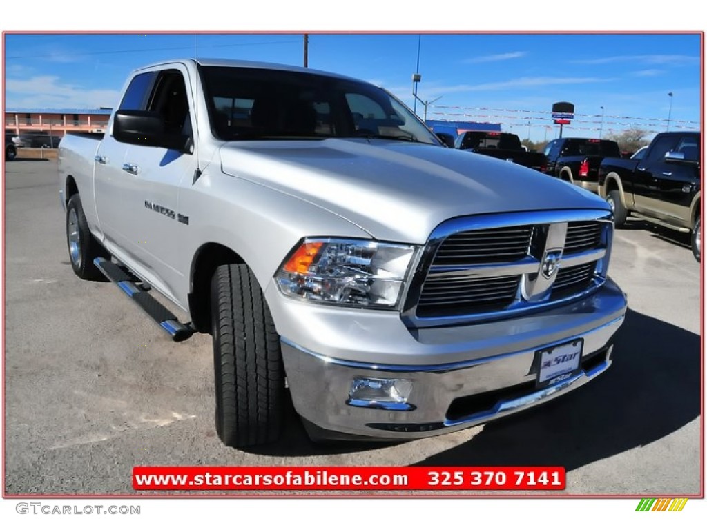 2011 Ram 1500 Lone Star Quad Cab - Bright Silver Metallic / Dark Slate Gray/Medium Graystone photo #10
