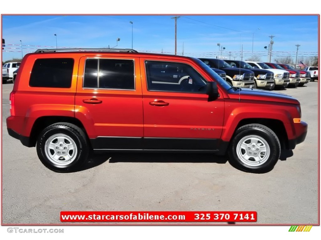 2012 Patriot Sport - Copperhead Orange Pearl / Dark Slate Gray photo #7