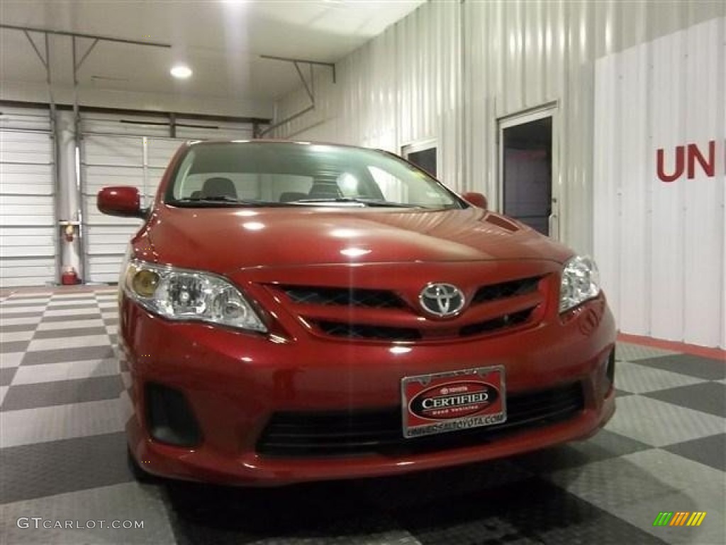 2012 Corolla LE - Barcelona Red Metallic / Ash photo #2
