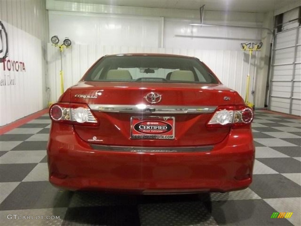 2012 Corolla LE - Barcelona Red Metallic / Ash photo #6