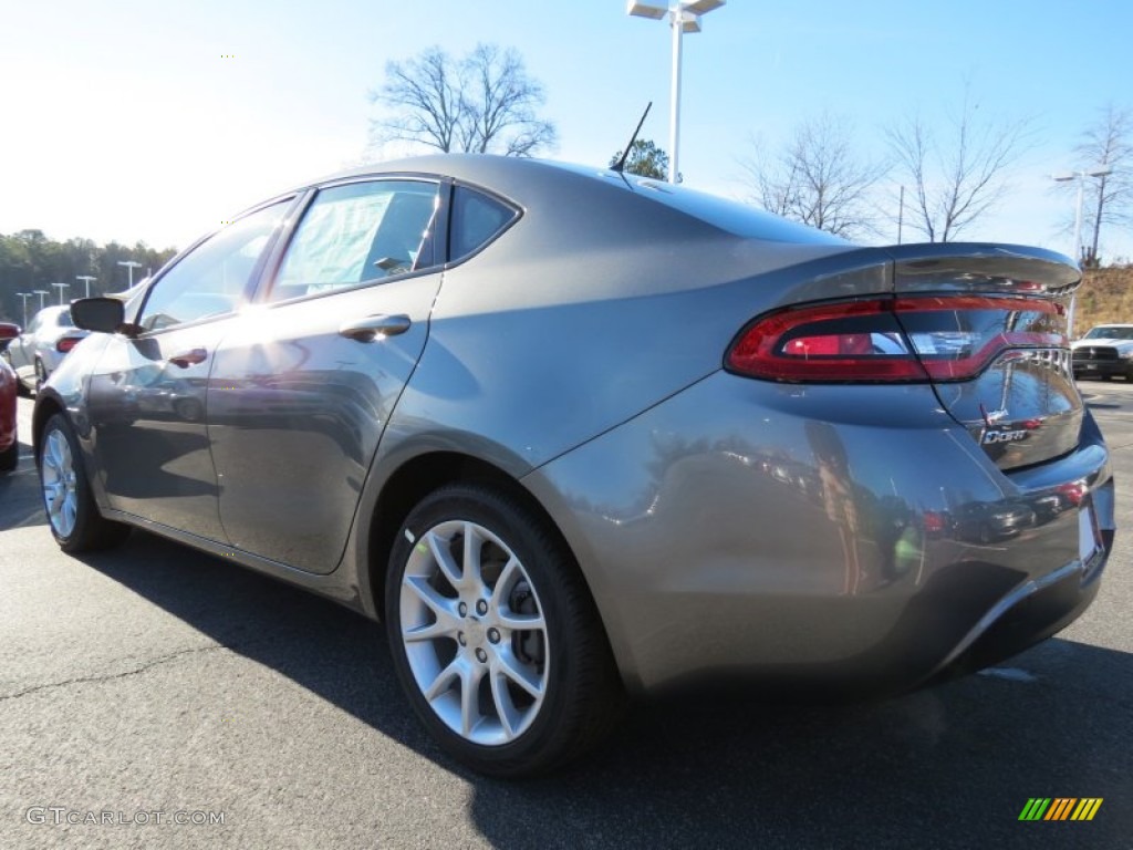 2013 Dart SXT - Tungsten Metallic / Black photo #2