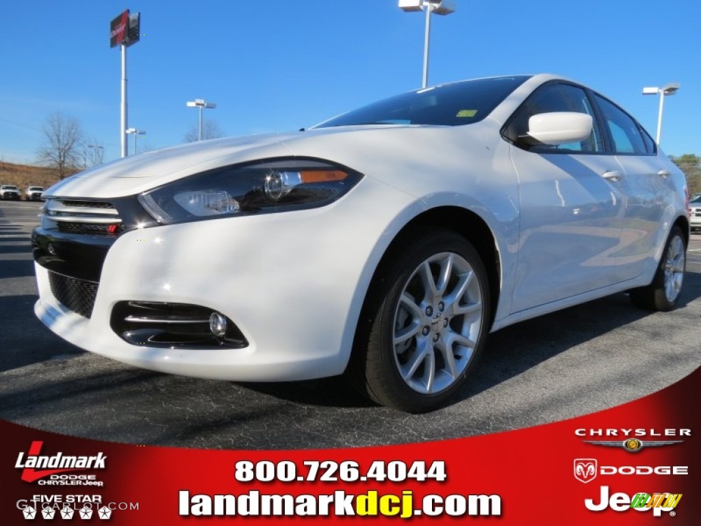 Bright White Dodge Dart