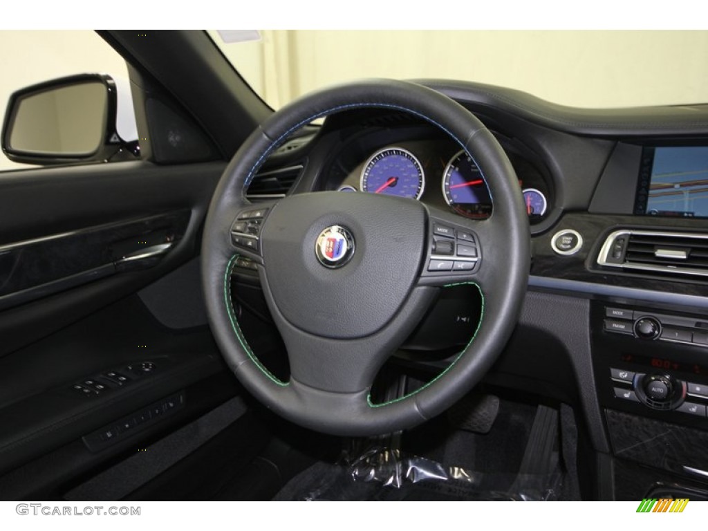 2011 BMW 7 Series Alpina B7 LWB Black Steering Wheel Photo #76189124