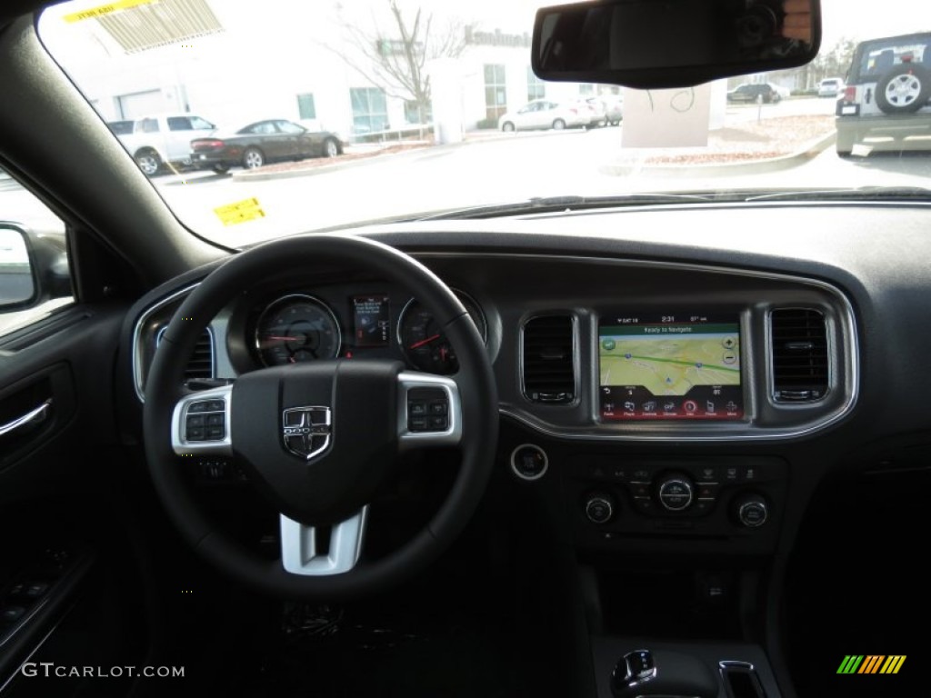 2013 Charger SXT - Granite Crystal / Black photo #9