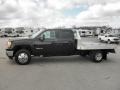 2013 Onyx Black GMC Sierra 3500HD SLE Crew Cab 4x4 Flat Bed  photo #4