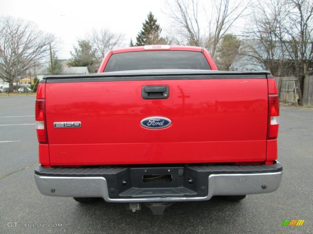 2004 F150 XLT SuperCrew 4x4 - Bright Red / Medium/Dark Flint photo #6