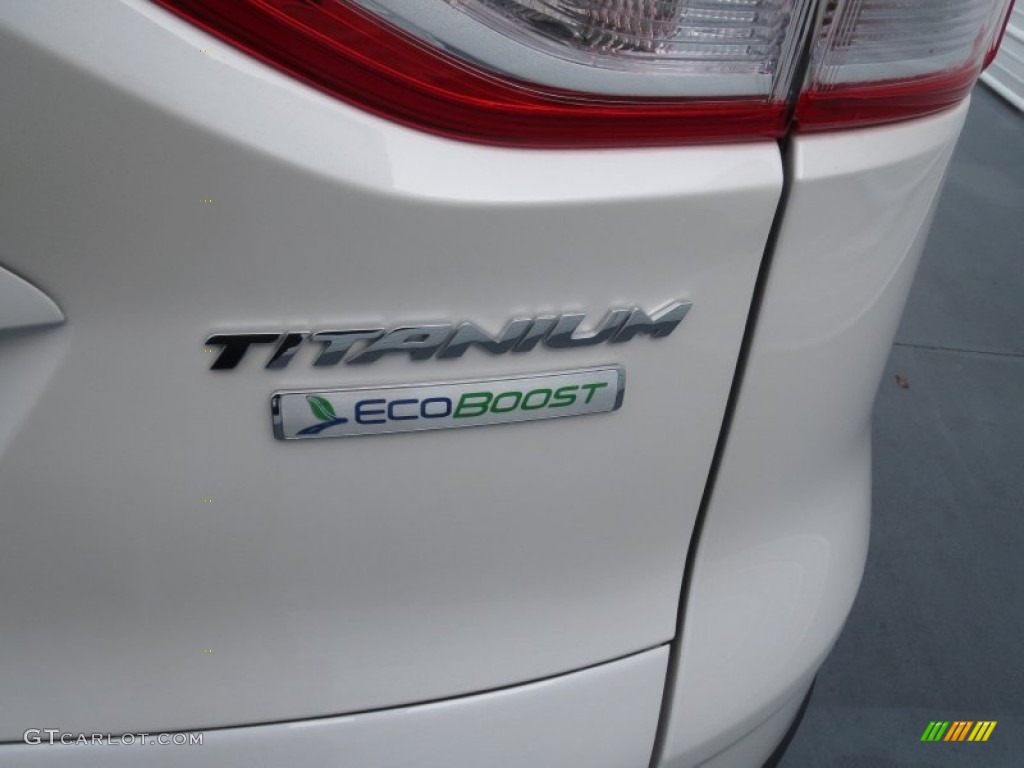 2013 Escape Titanium 2.0L EcoBoost - White Platinum Metallic Tri-Coat / Charcoal Black photo #13