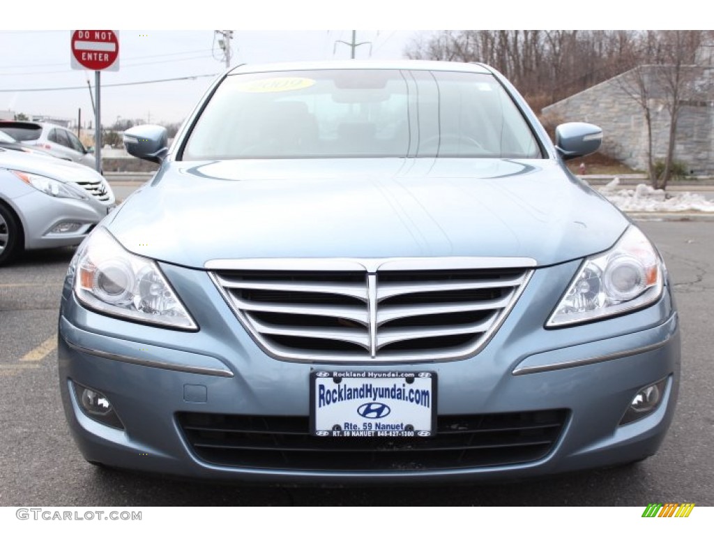 2009 Genesis 3.8 Sedan - Sterling Blue Metallic / Black photo #2