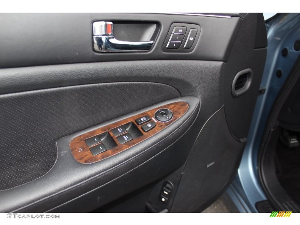 2009 Genesis 3.8 Sedan - Sterling Blue Metallic / Black photo #8