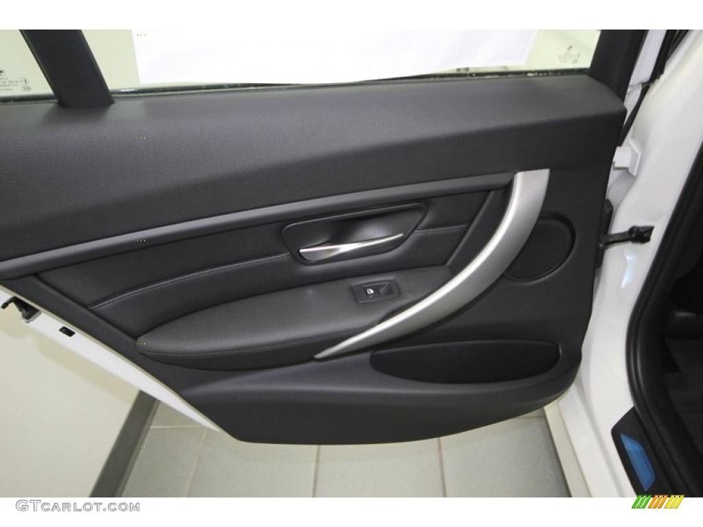 2013 BMW 3 Series 335i Sedan Black Door Panel Photo #76193324