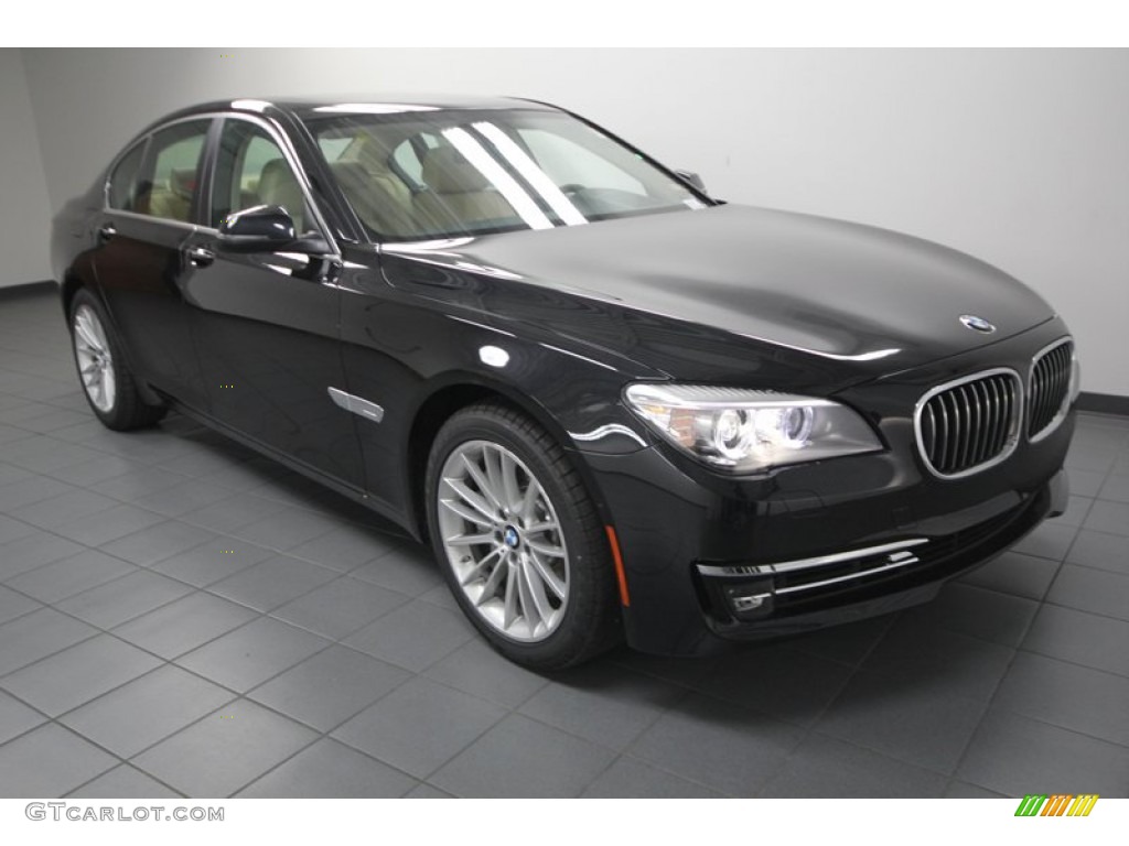 2013 7 Series 750i Sedan - Black Sapphire Metallic / Veneto Beige photo #1