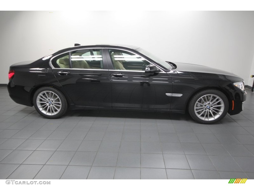 2013 7 Series 750i Sedan - Black Sapphire Metallic / Veneto Beige photo #2