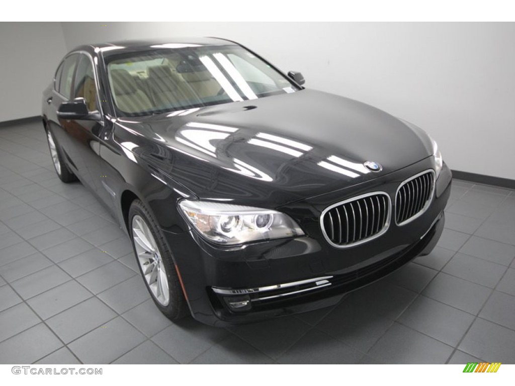 2013 7 Series 750i Sedan - Black Sapphire Metallic / Veneto Beige photo #5