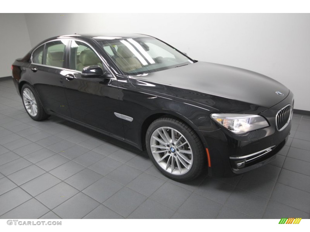 2013 7 Series 750i Sedan - Black Sapphire Metallic / Veneto Beige photo #6
