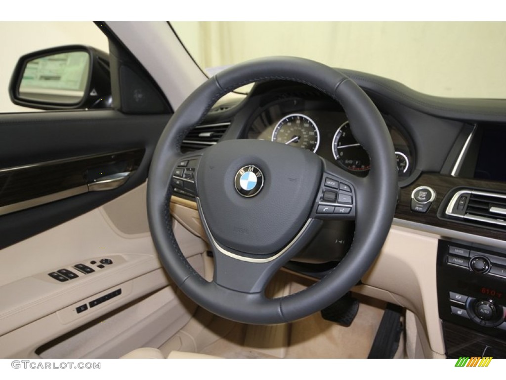 2013 7 Series 750i Sedan - Black Sapphire Metallic / Veneto Beige photo #28