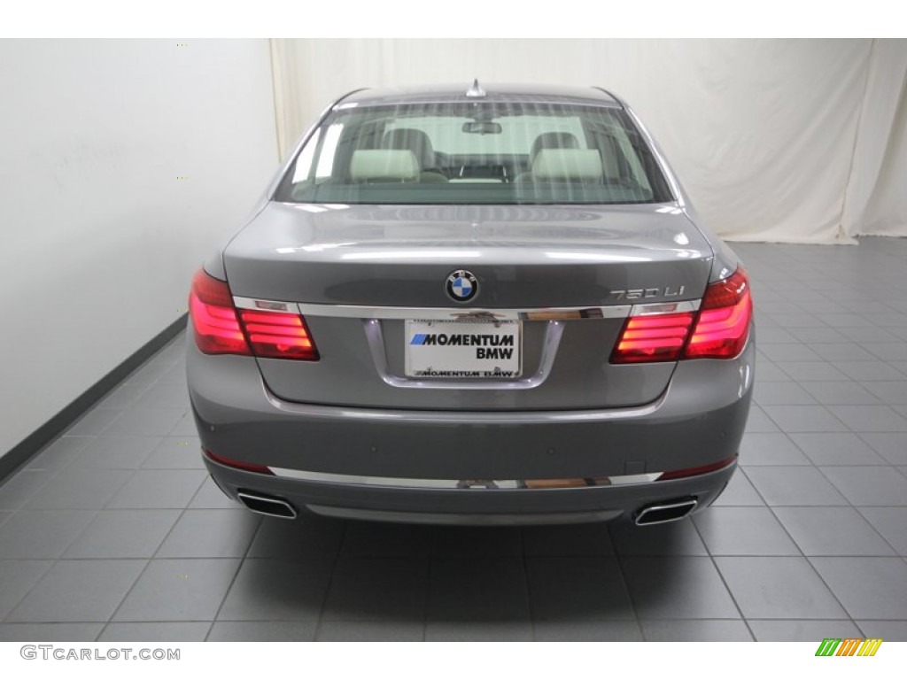 2013 7 Series 750Li Sedan - Space Gray Metallic / Ivory White/Black photo #9