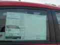  2013 Corolla S Window Sticker