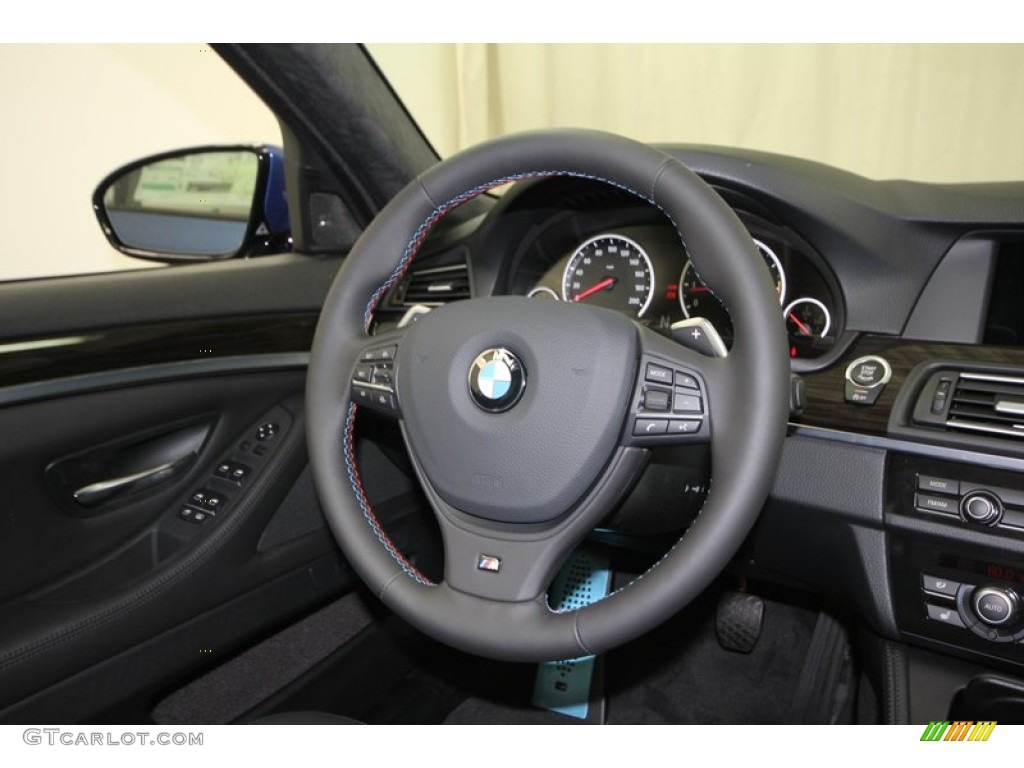2013 BMW M5 Sedan Black Steering Wheel Photo #76195610