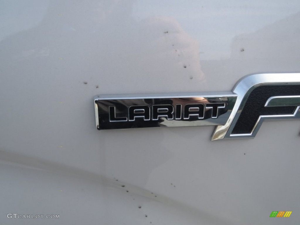 2013 F150 Lariat SuperCrew - White Platinum Metallic Tri-Coat / Black photo #12