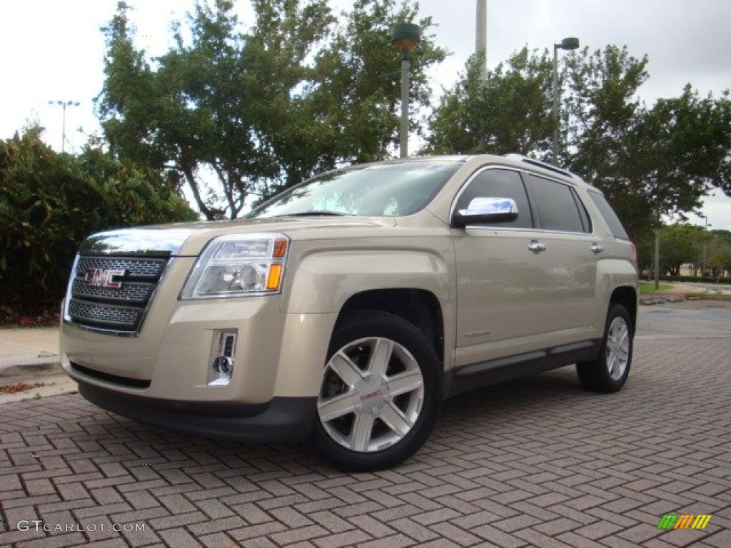 2010 Terrain SLT - Gold Mist Metallic / Brownstone photo #1