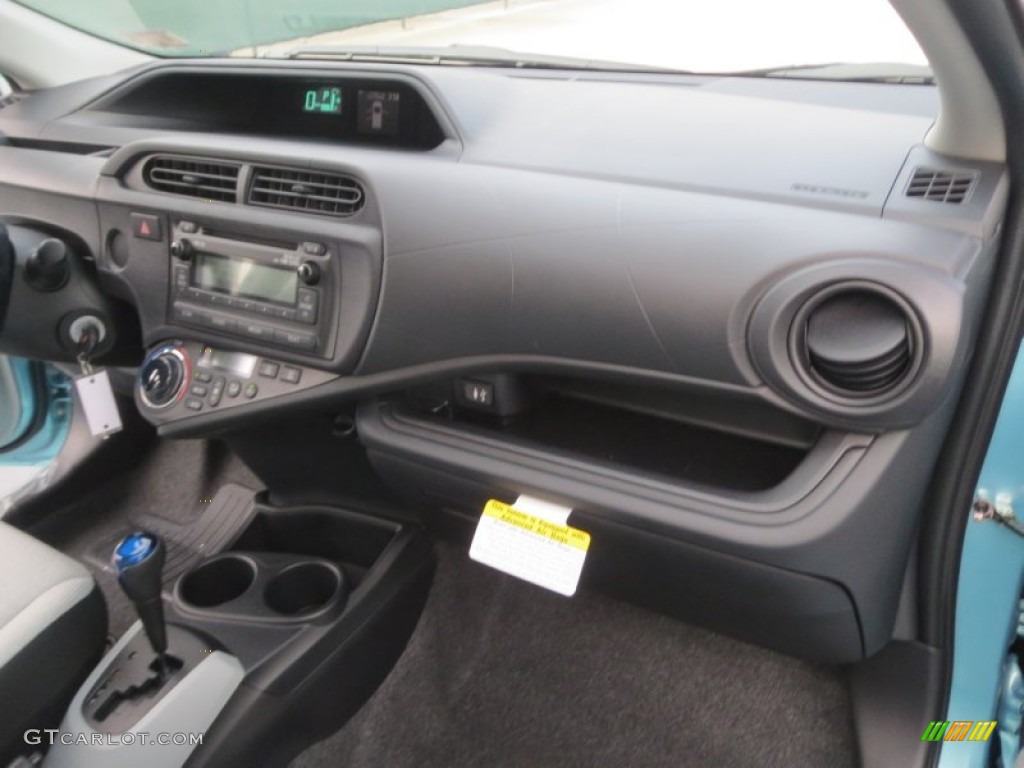 2012 Toyota Prius c Hybrid One Gray Dashboard Photo #76198970