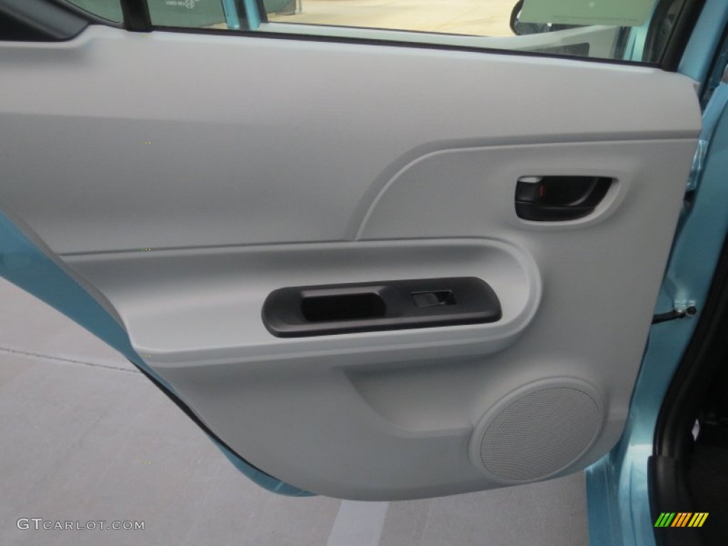 2012 Toyota Prius c Hybrid One Gray Door Panel Photo #76198976